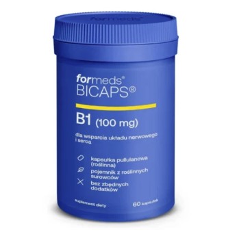 Witamina B1 100mg 60 kapsułek Bicaps Formeds układ nerwowy i serce