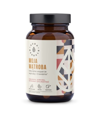 Moja wątroba 60 kapsułek Aura Herbals naturalne wsparcie wątroby i trawienia