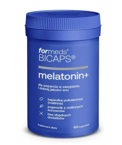 Melatonin+ 60 kapsułek BICAPS formeds zasypianie i dobra jakość snu