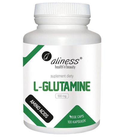 L-Glutamine 500mg Aliness 100 kapsułek
