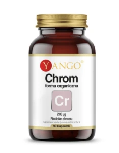 Chrom Pikolinian chromu YANGO 90 kapsułek roślinnych odpowiednie stężenie glukozy we krwi, metabolizm makroskładników