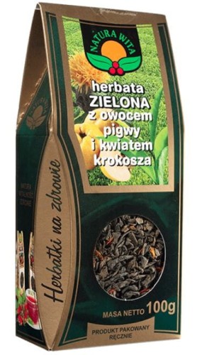 Herbata zielona z owocem pigwy i krokosza.JPG
