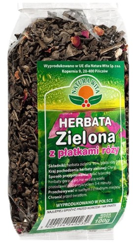 Herbata zielona z płatkami róży 100g.JPG