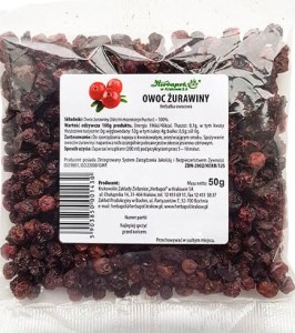 ŻURAWINA Owoc żurawiny 50g Herbapol Kraków 100%
