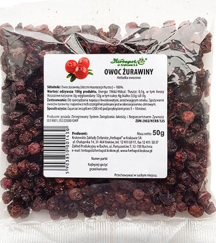 Owoc żurawiny Herbapol w Krakowie 50g.jpg