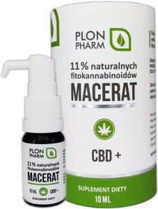 CBD + Macerat  11% naturalnych fitokannabinoidów 10 ml Konopie Konopii
