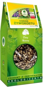 Żywokost Korzeń Żywokostu 250g Dary Natury Kości Stawy
