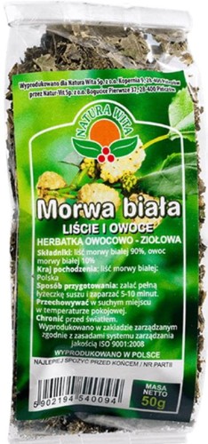 Morwa biała - liście i owoce Natura WIta.JPG