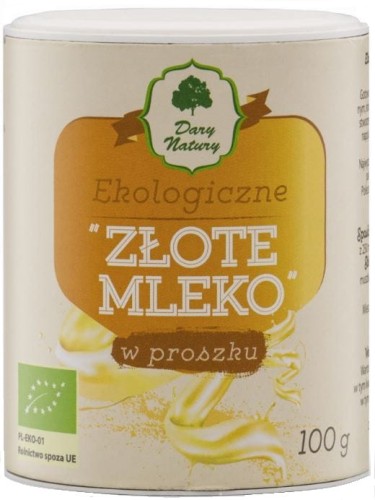 Złote mleko w proszku 100g Dary Natury.JPG