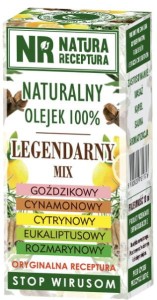 Olejek LEGENDARNY MIX 10ml Przeciw Wirusom Katar Zmęczenie Wirusy 100% Natura Receptura