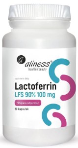 LAKTOFERYNA Lactoferrin LFS 90% 100 mg 30kaps Aliness