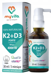 Witamina K2+D3 forte 100µg+ 4000IU 30ml MyVita
