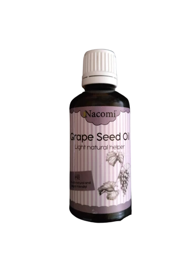 Grape seed oil olej z pestek winogron 50ml Nacomi olej z winogron trądzik , cera tłusta , zmarszczki , naczynka , skóra wrażliwa