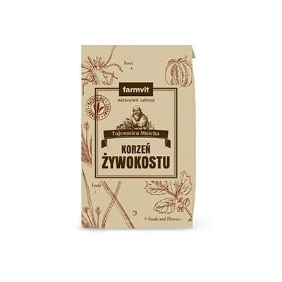 Korzeń żywokostu mielony  50g Farmvit żywokost korzeń