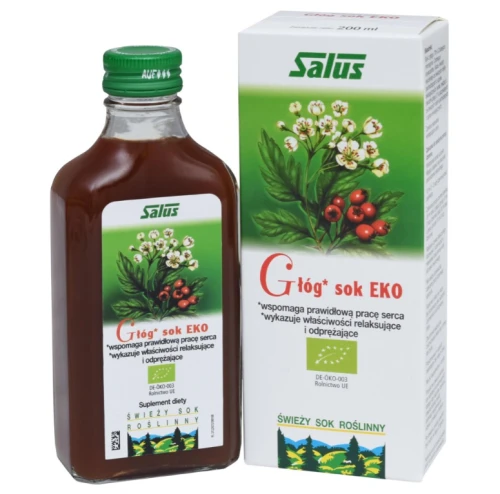 Głóg sok eko 200ml Salus serce  relaks odprężenie