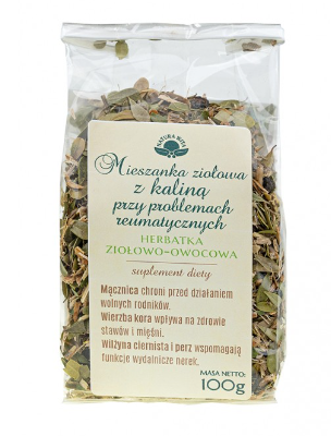 Mieszanka ziołowa z kaliną przy problemach reumatycznych herbata 100g Natura wita stawy mięśnie nerki