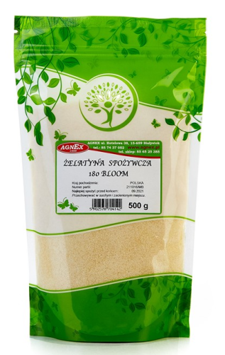 Żelatyna spożywcza 180 bloom 500g Agnex