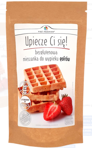 Upiecze Ci się! Bezglutenowa mieszanka do wypieku gofrów 350g Pięć Przemian gofry bezglutenu