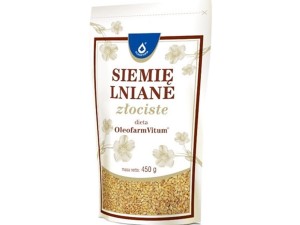 Siemię Lniane Złociste 450g Oleofarm